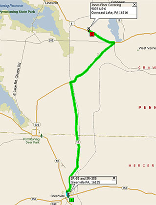 Directions to Jones Floor Covering from Greenville PA 16125 Directions to Jones Floor Covering from Greenville PA 16125