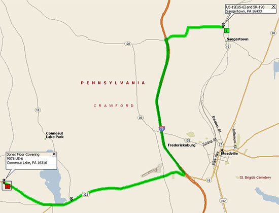 Directions to Jones Floor Covering from Saegertown PA 16433 Directions to Jones Floor Covering from Saegertown PA 16433