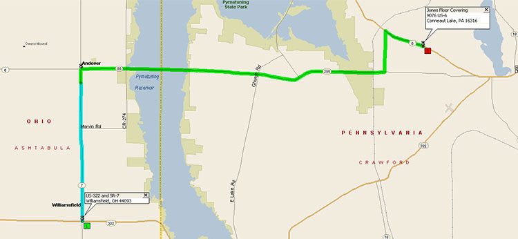 Directions to Jones Floor Covering from Williams OH 44093 Directions to Jones Floor Covering from Williams OH 44093
